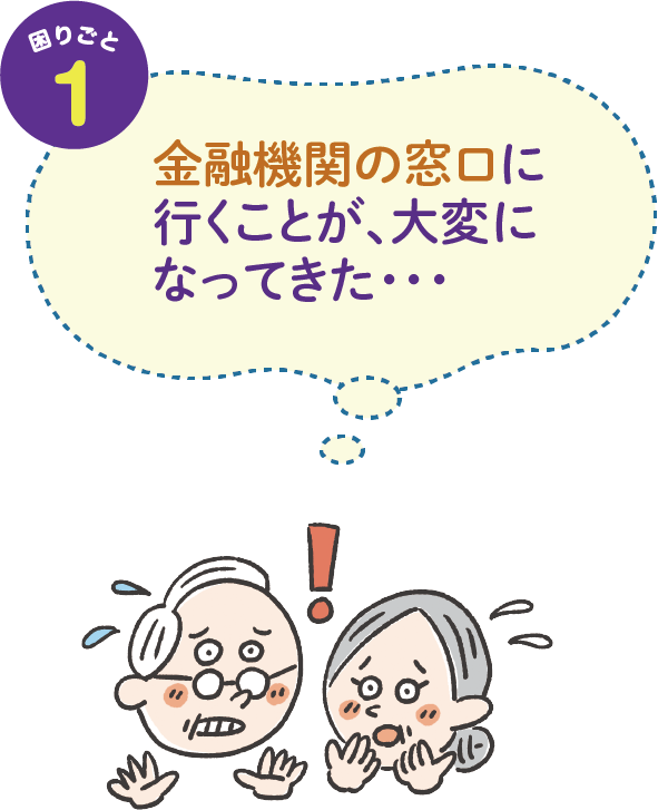 困りごと1　金融機関の窓口