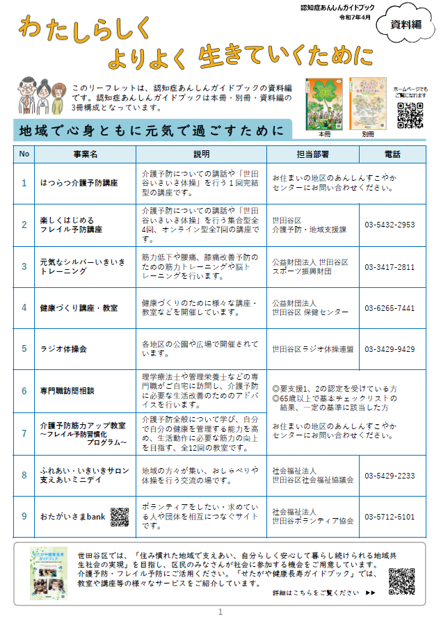 認知症あんしんガイドブック（認知症ケアパス） | 世田谷区認知